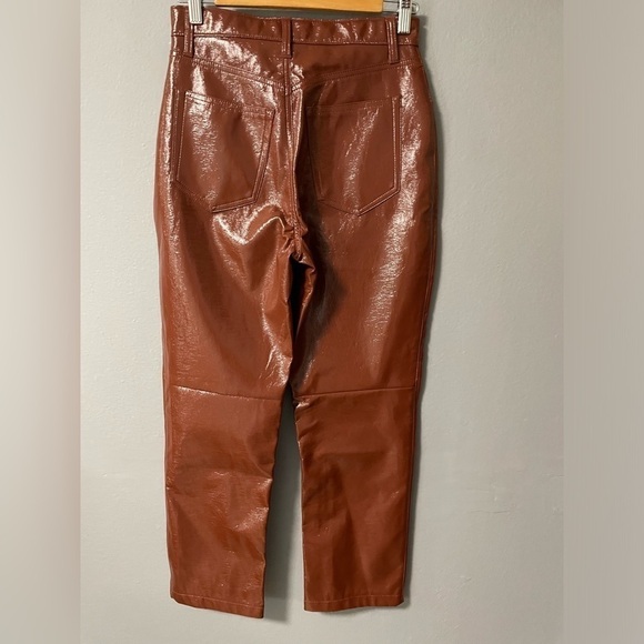 NWT Abercrombie & Fitch vegan leather 90s straight high rise curve love. Size 27 - Picture 6 of 11